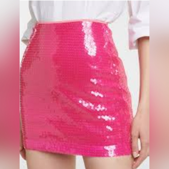 Amazon Dresses & Skirts - High-Shine Sequin Pink Mini Skirt